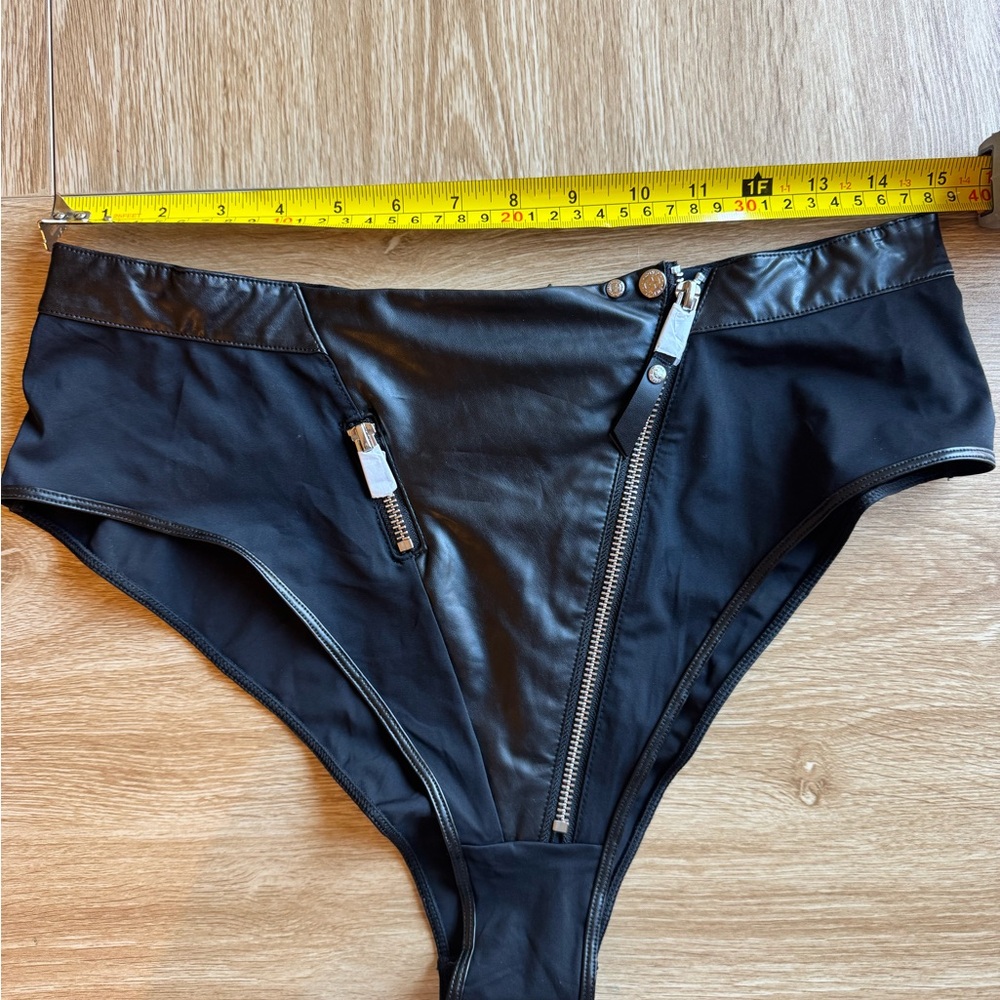 Honey Birdette Black High-Waisted Zipper Pantys